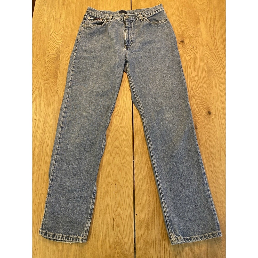 Vintage Tommy Hilfiger Spell out Mid Rise‎ Jeans Womens Sz 30" Flag Logo 90's